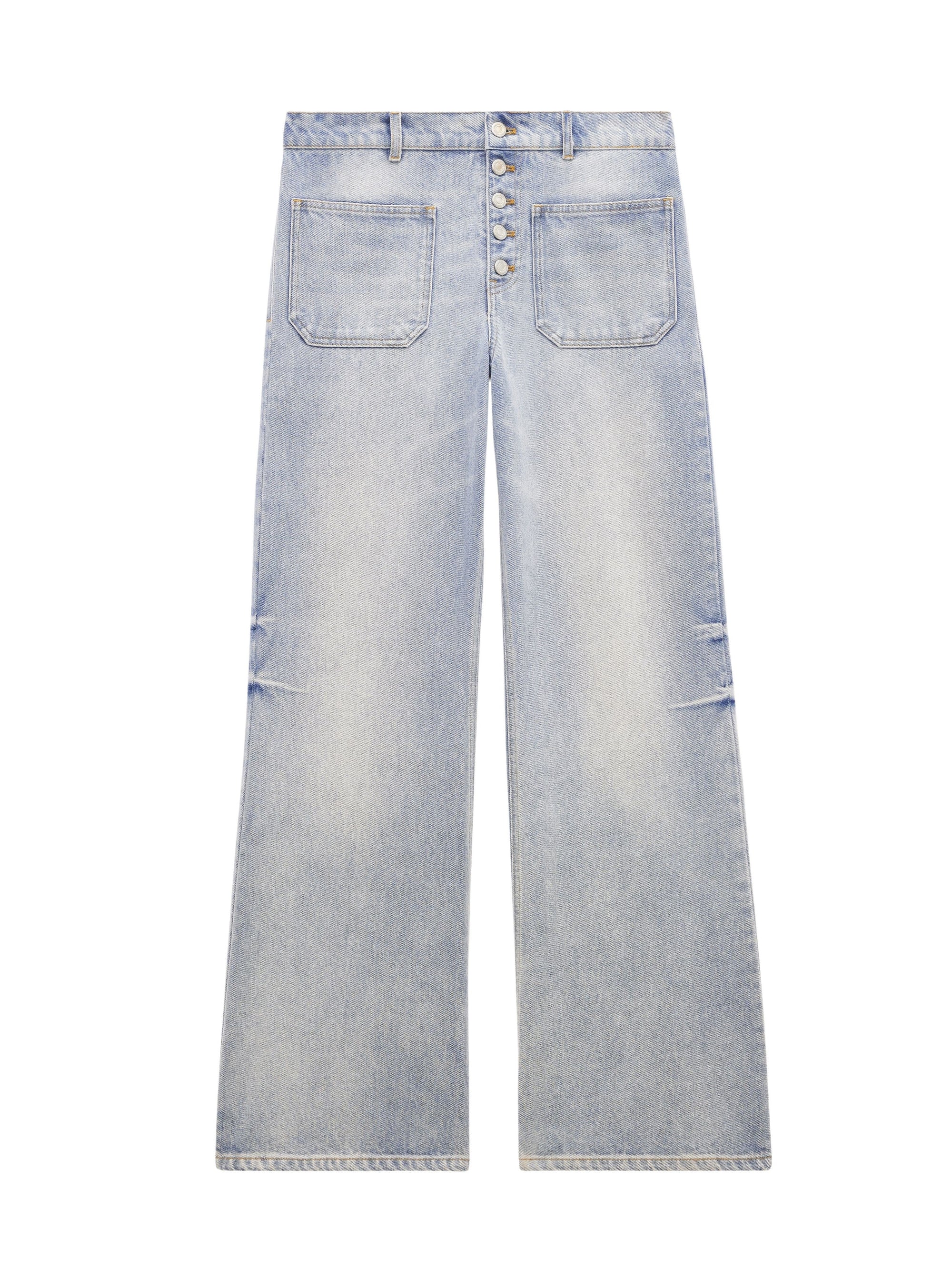 24pcs NEW / PANTALON BAGGY MULTIFLEX EN DENIM - Light blue wash