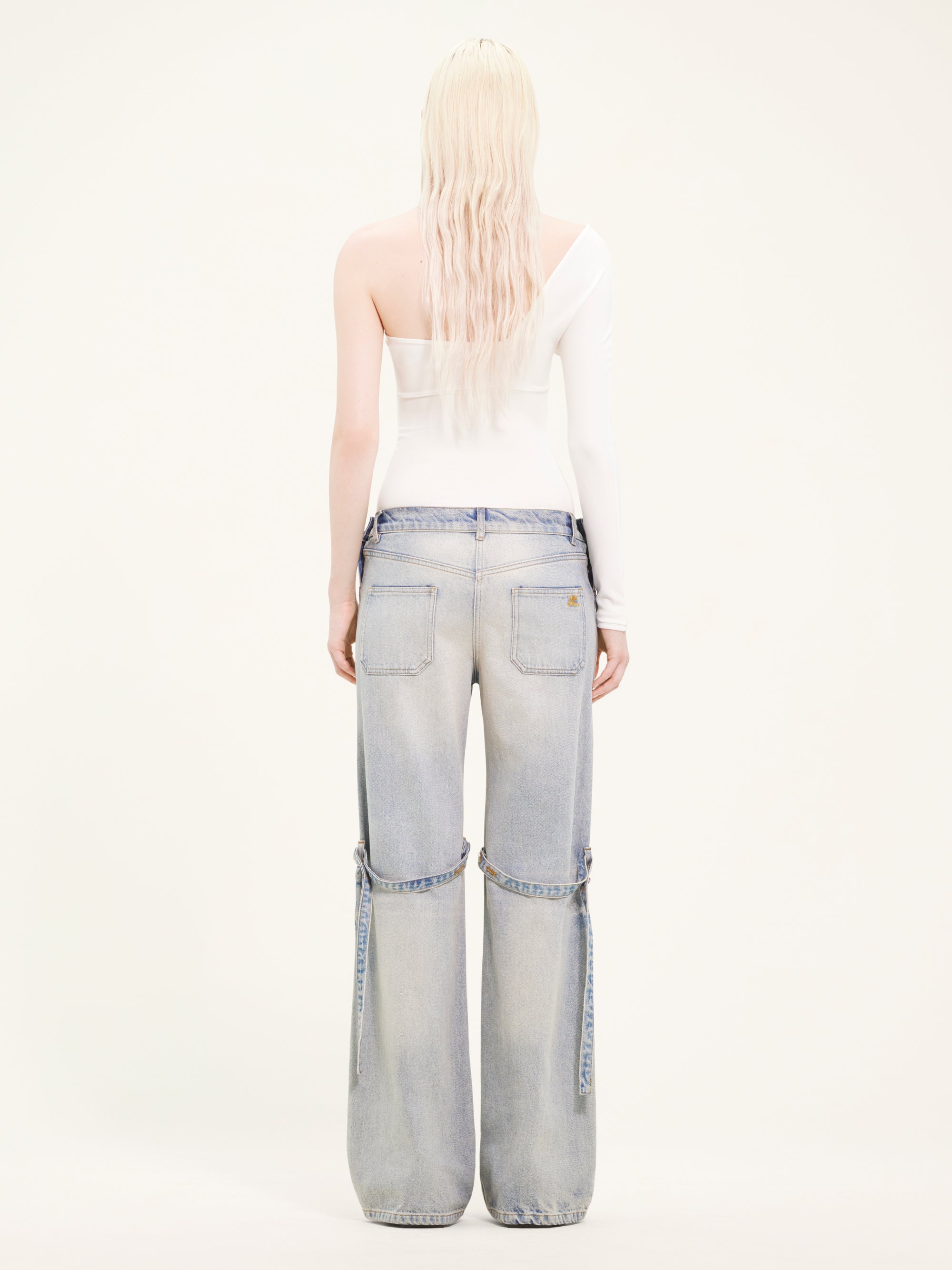 25pcs NEW / PANTALON BAGGY SAILOR  - Light blue wash