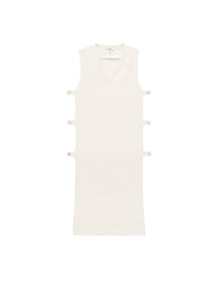 PRIX MARQUE : 190 / MULTI-BUCKLE WHITE DENIM