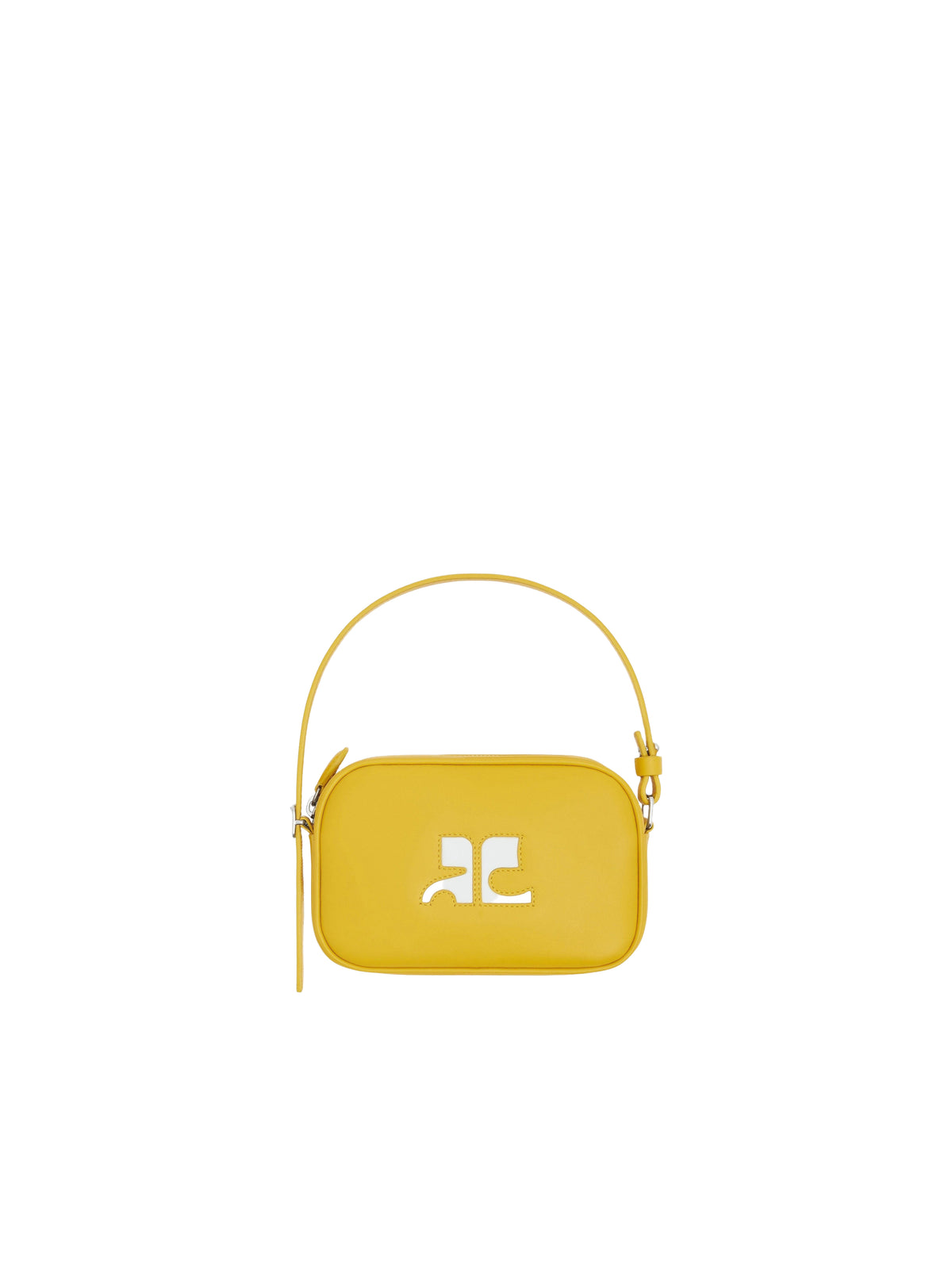 Sac camera AC logo en cuir - Ocre