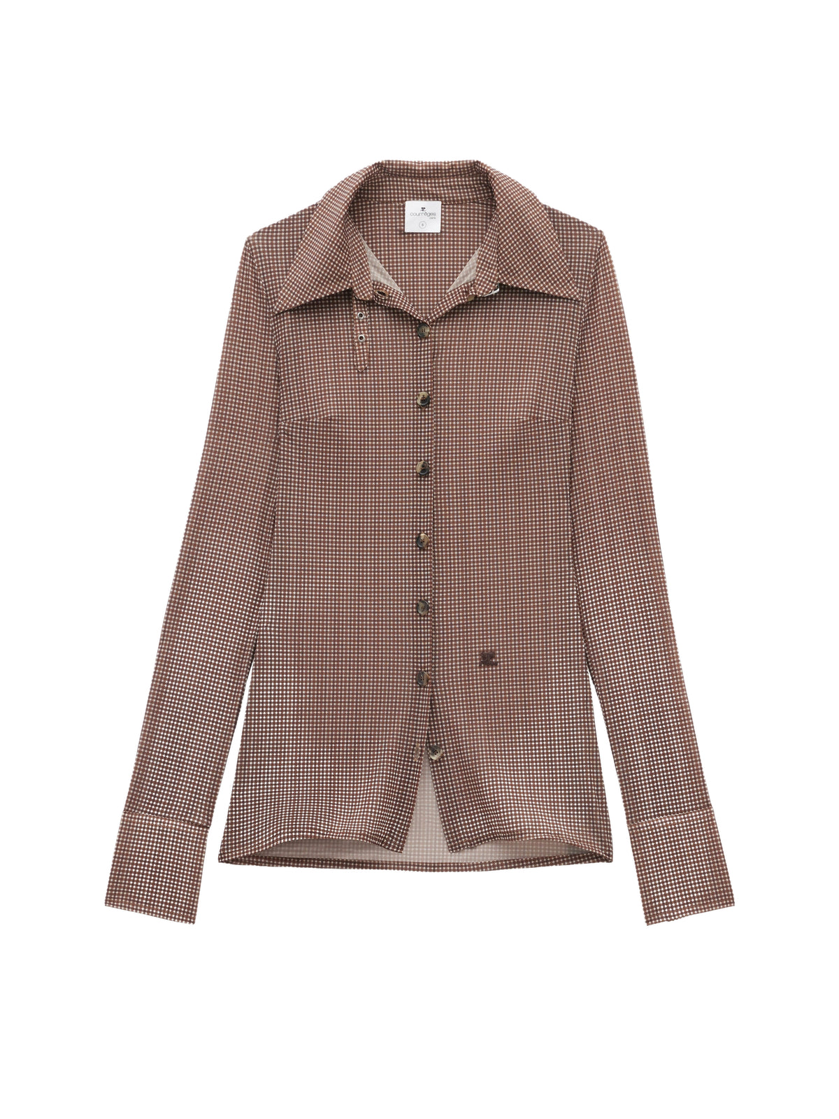 Second-skin checked shirt - Brown & White