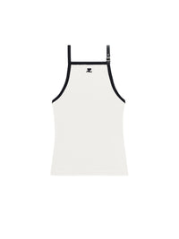 29pcs NEW / DÉBARDEUR CONTRASTE À SANGLE  - Heritage white & Black