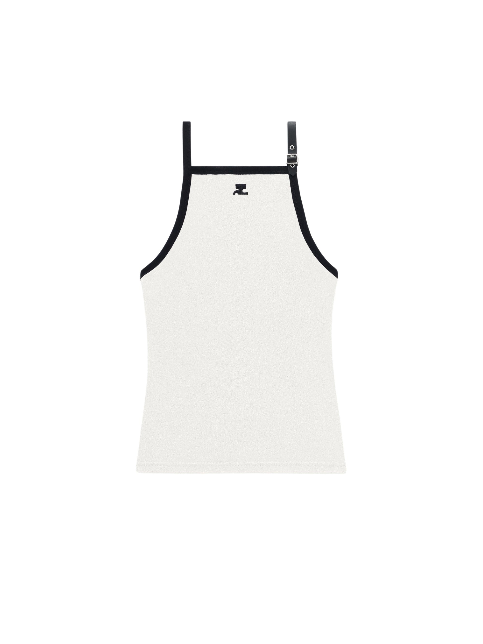 29pcs NEW / DÉBARDEUR CONTRASTE À SANGLE  - Heritage white & Black