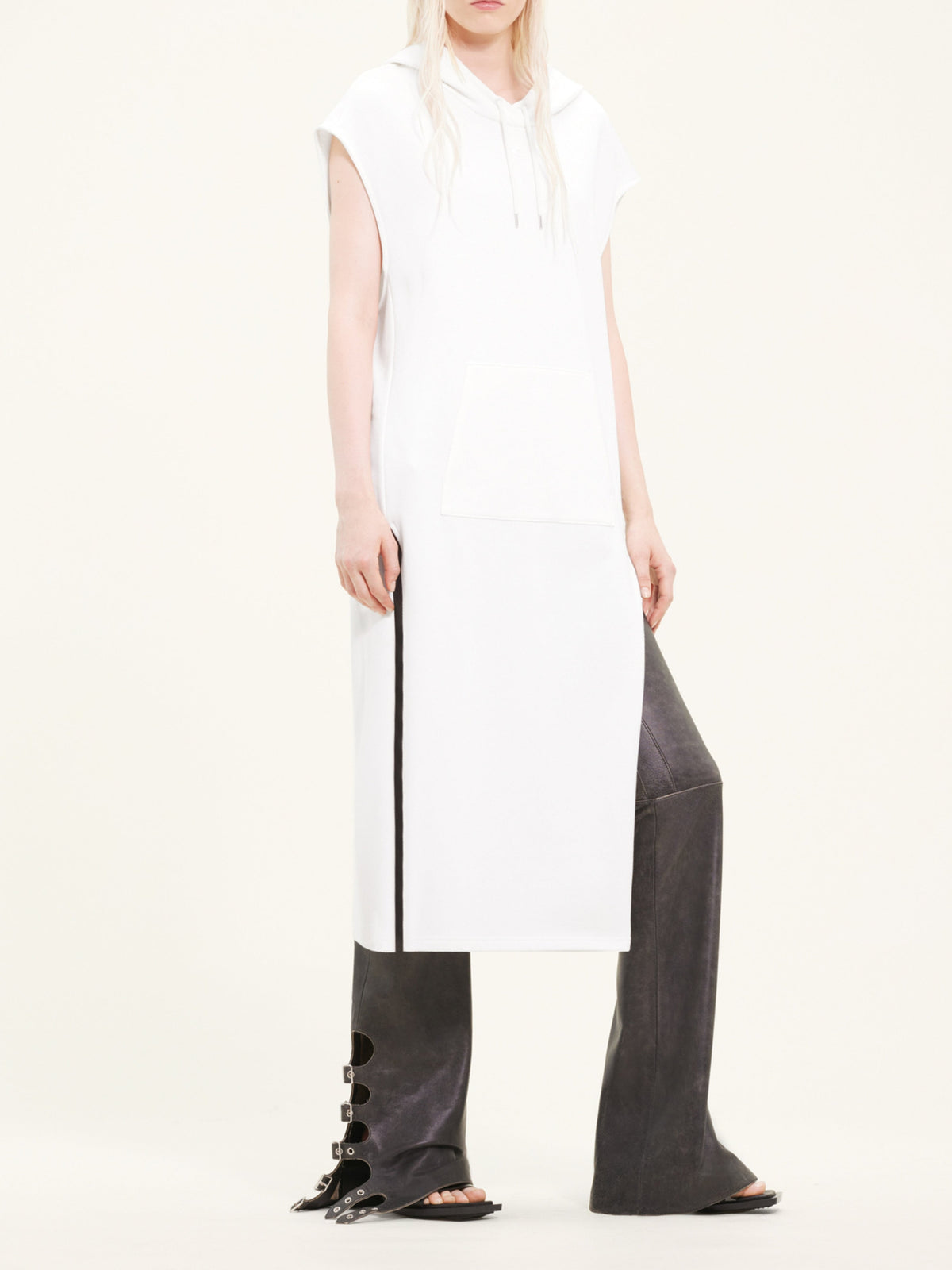 Robe tunique Cocoon à capuche - Heritage White
