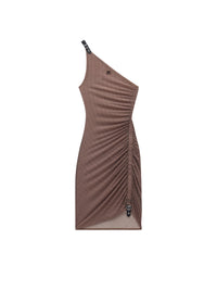 Robe à carreaux seconde peau - Brown & White