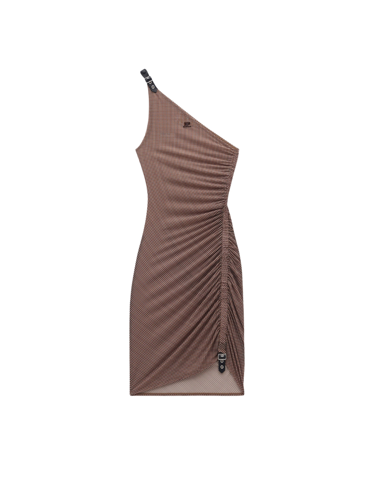 Robe à carreaux seconde peau - Brown & White