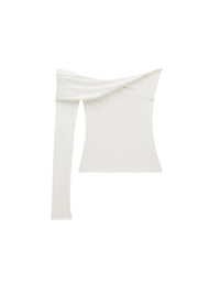 5pcs NEW / TOP TWIST EN CRÊPE  - Heritage white