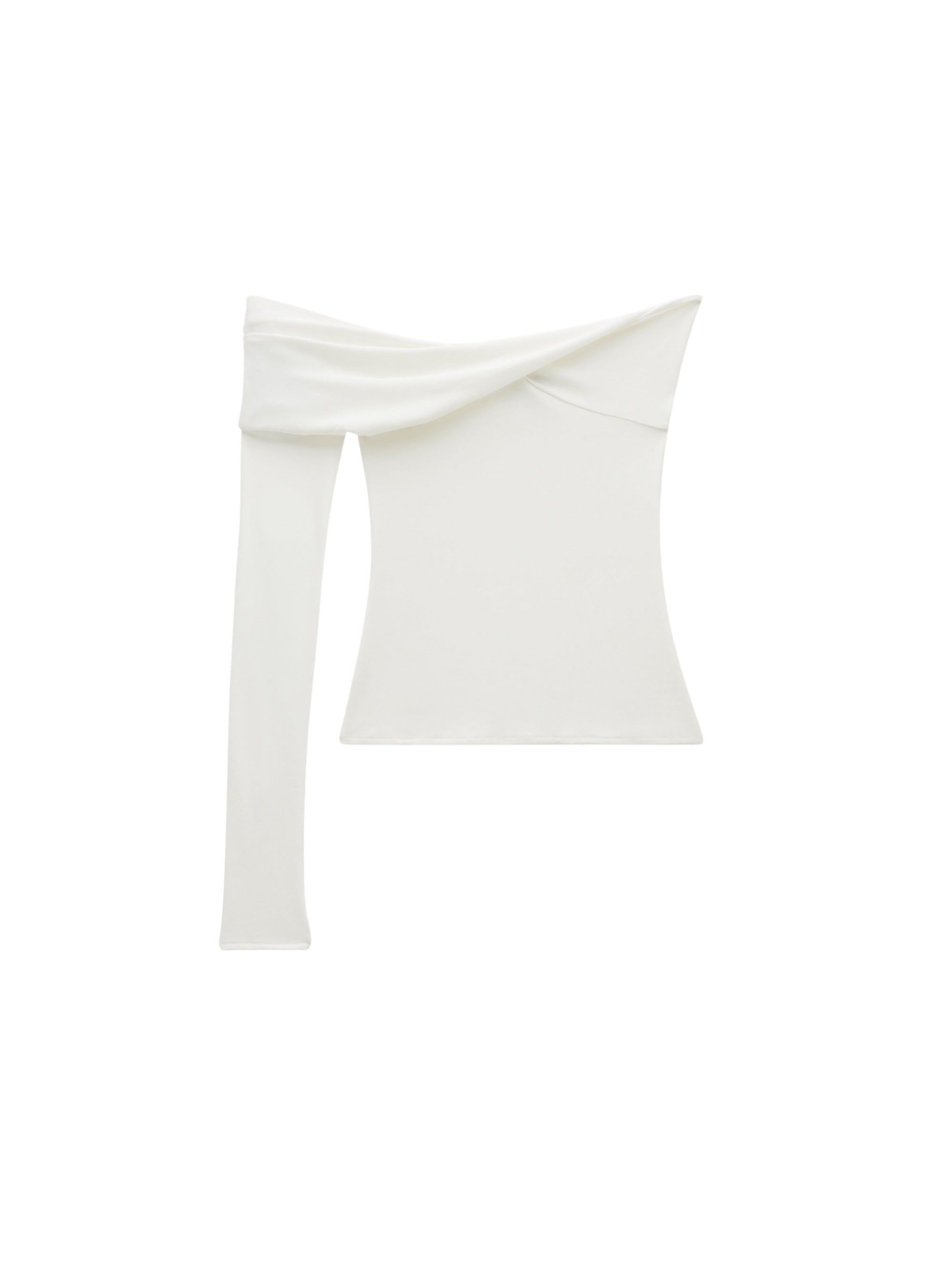 5pcs NEW / TOP TWIST EN CRÊPE  - Heritage white