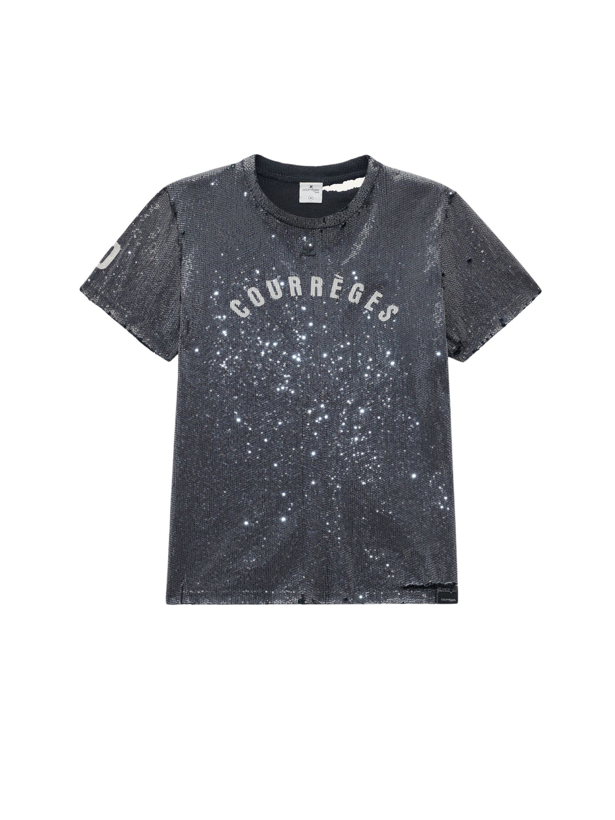 17pcs NEW / T-SHIRT BRODÉ - Stonewashed grey