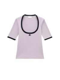 294pcs NEW / T-SHIRT CONTRASTE HOLISTIQUE  - Smoke Grey & Black
