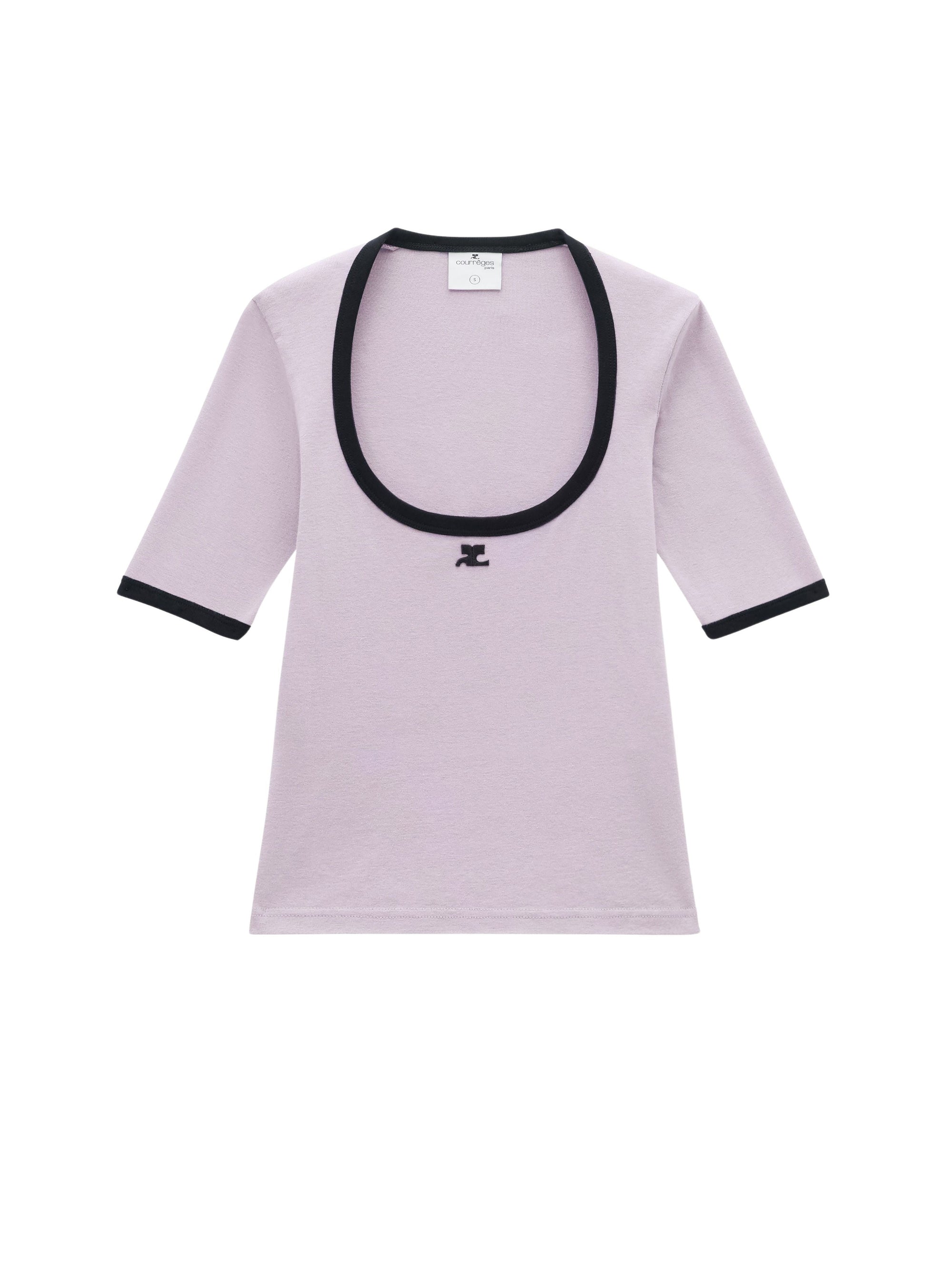 294pcs NEW / T-SHIRT CONTRASTE HOLISTIQUE  - Smoke Grey & Black