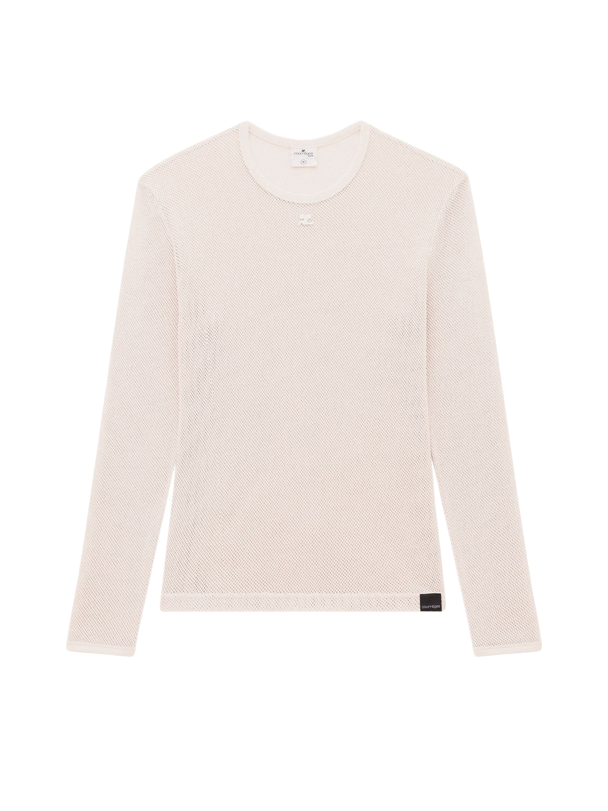 T-shirt mesh à manches longues avec logo ac - Sand