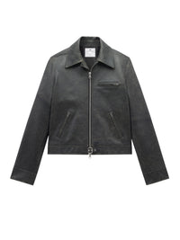 1pcs NEW / OFFICER BUCKLE LEATHER - Black