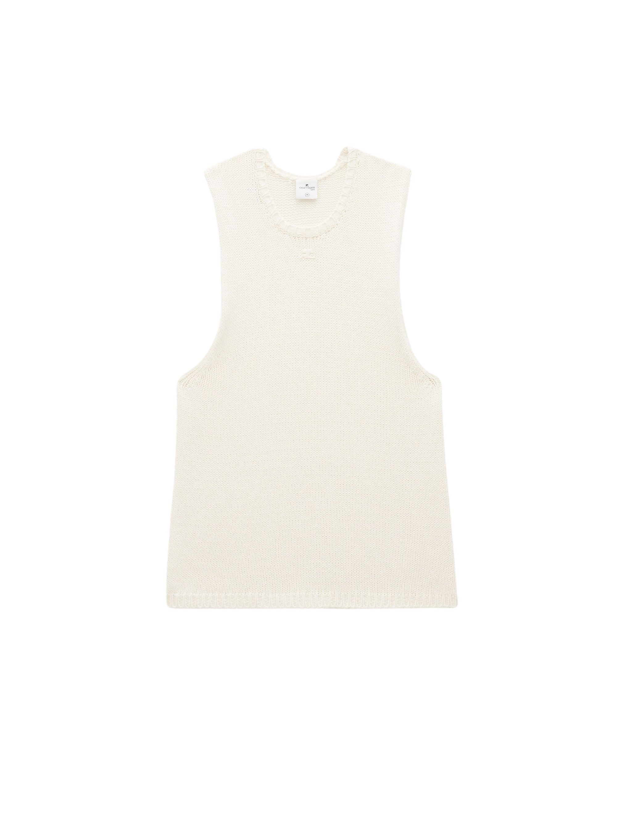 12pcs NEW / DÉBARDEUR COL ROND  - Heritage white