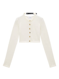 5pcs NEW / CARDIGAN EN LAINE VIERGE  - Heritage white
