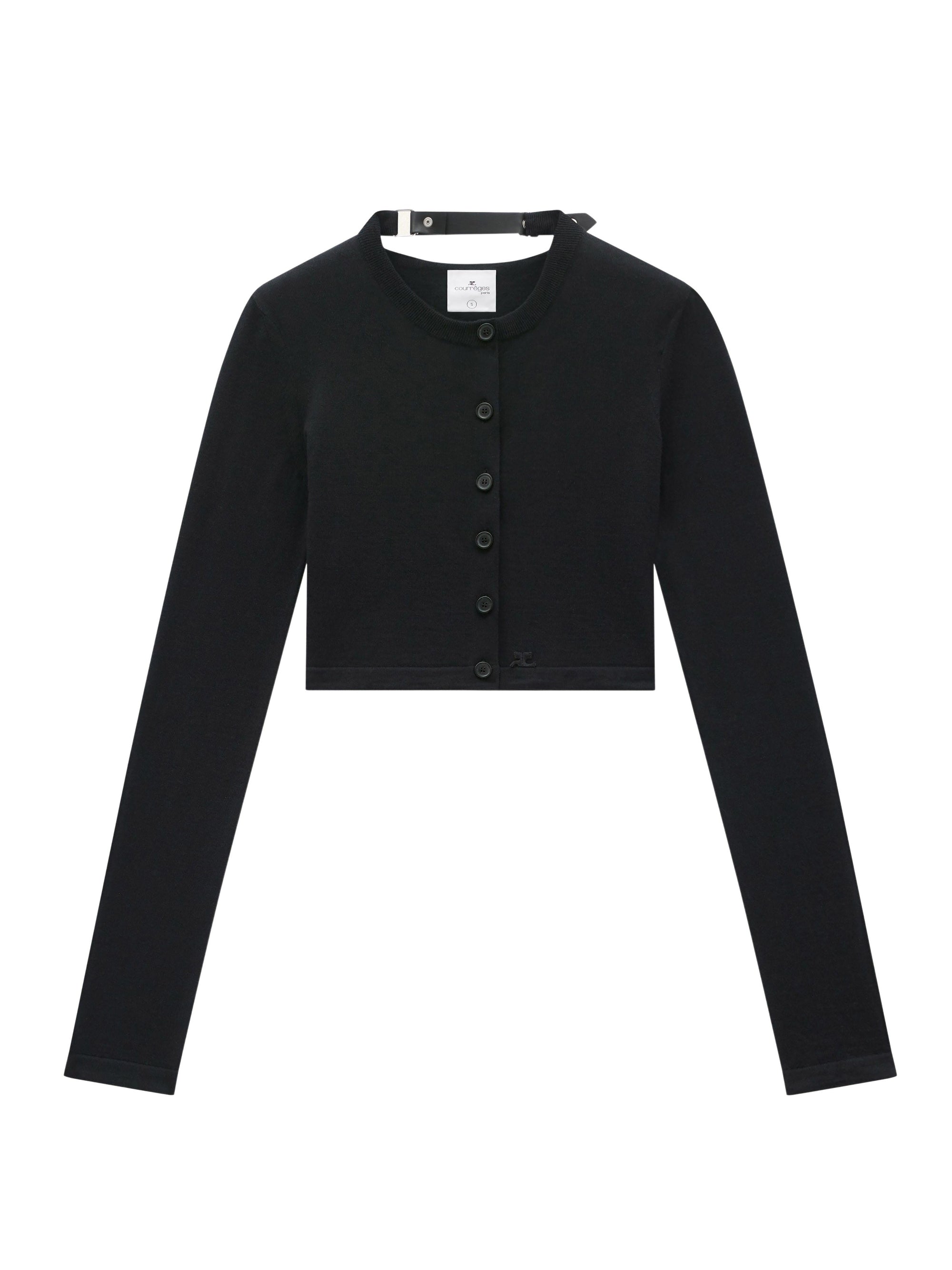 6pcs NEW / CARDIGAN EN LAINE VIERGE  - Black