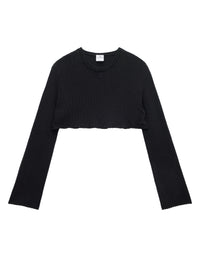 6pcs NEW / PULL COURT À CÔTÉS OUVERTS - Black