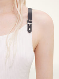 NECKLINE RIB KNIT