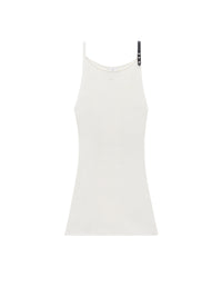 Robe débardeur en maille côtelée - Heritage White