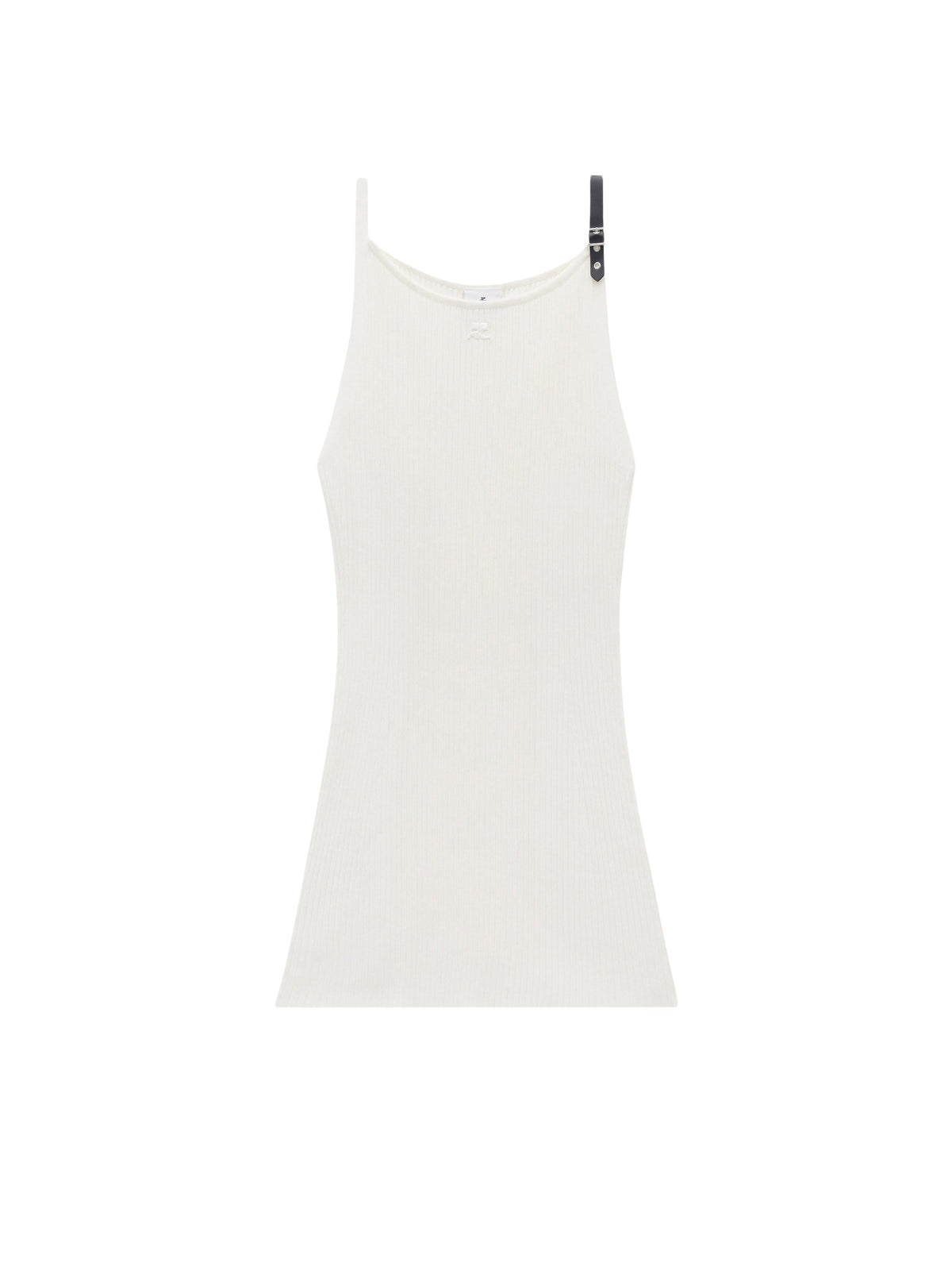 Robe débardeur en maille côtelée - Heritage White