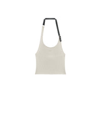 LIME STONE HOLISTIC BUCKLE RIB KNIT TANK TOP