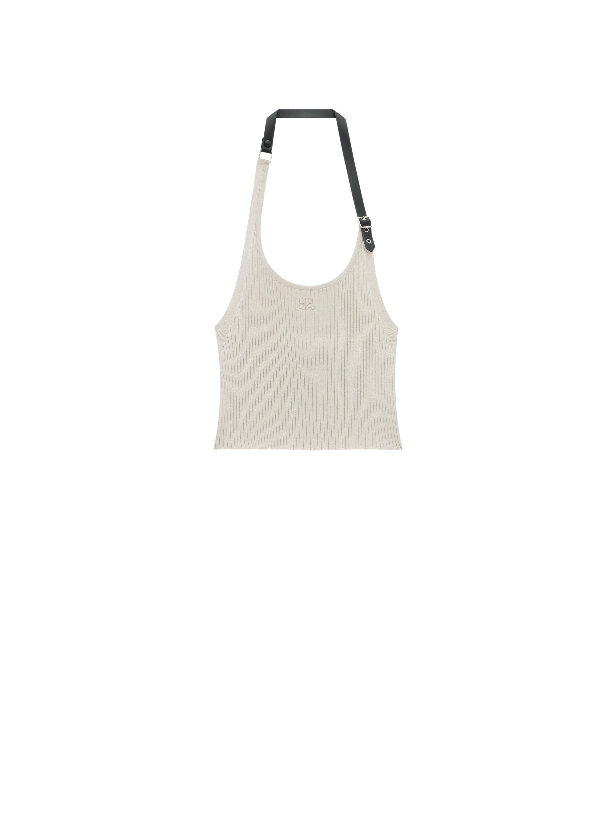 LIME STONE HOLISTIC BUCKLE RIB KNIT TANK TOP