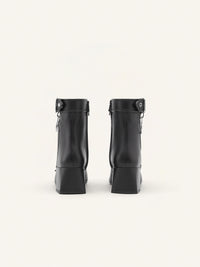 36pcs NEW / BOTTINES GOGO EN CUIR  - Black