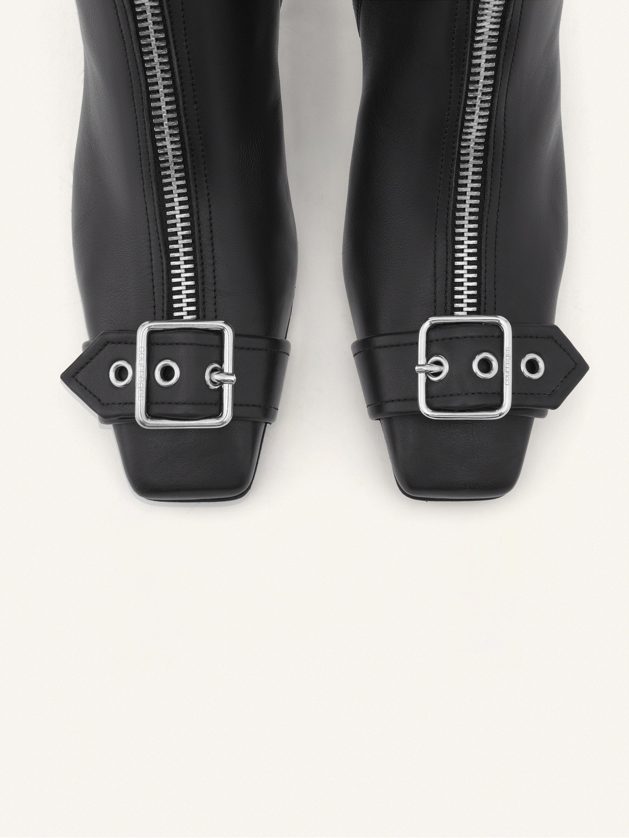 36pcs NEW / BOTTINES GOGO EN CUIR  - Black