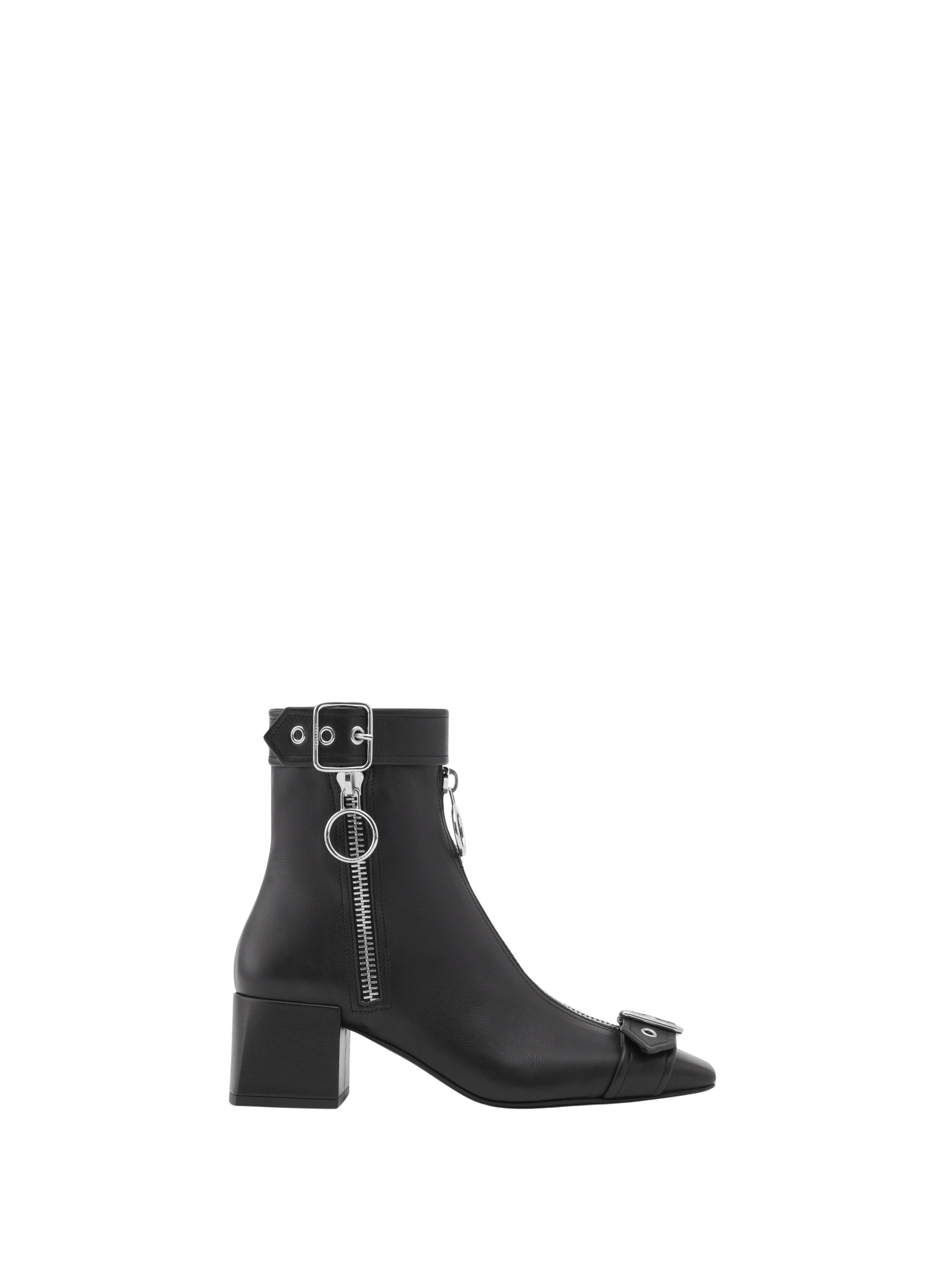 36pcs NEW / BOTTINES GOGO EN CUIR  - Black