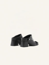 2pcs NEW / SABOTS MULES GOGO EN CUIR - Black