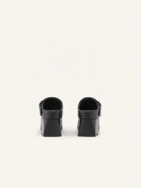 2pcs NEW / SABOTS MULES GOGO EN CUIR - Black