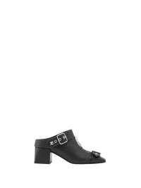 2pcs NEW / SABOTS MULES GOGO EN CUIR - Black