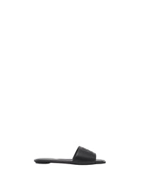43pcs NEW / SANDALES PLATES EN CUIR - Black