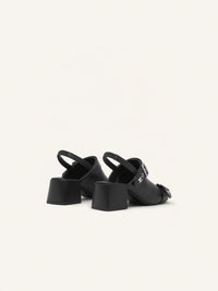 5pcs NEW / SANDALES GOGO CUIR  - Black