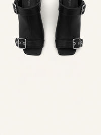 5pcs NEW / SANDALES GOGO CUIR  - Black