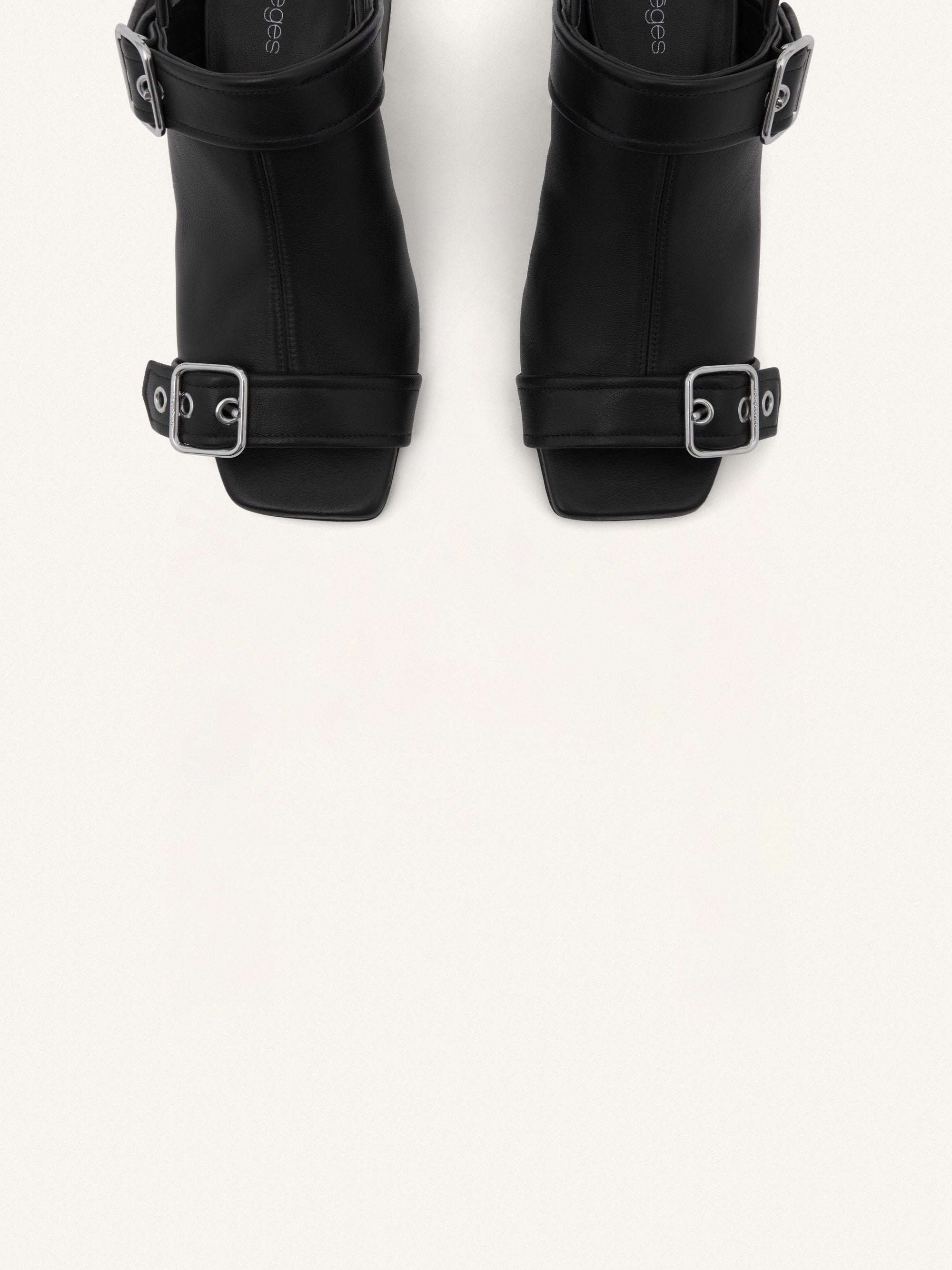 5pcs NEW / SANDALES GOGO CUIR  - Black