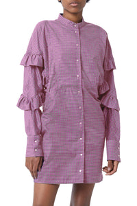 Robe courte Tell Isaac en coton - Rose