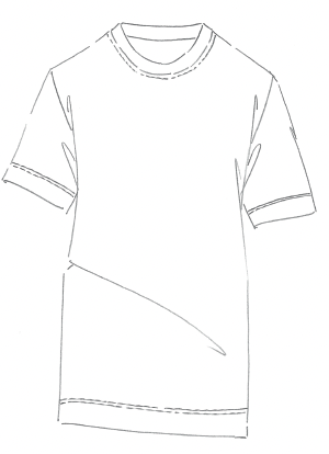 Ivory / T-shirt Bandeira en cachemire - Ivory