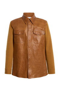 Lucas Overshirt en rouille goat daim