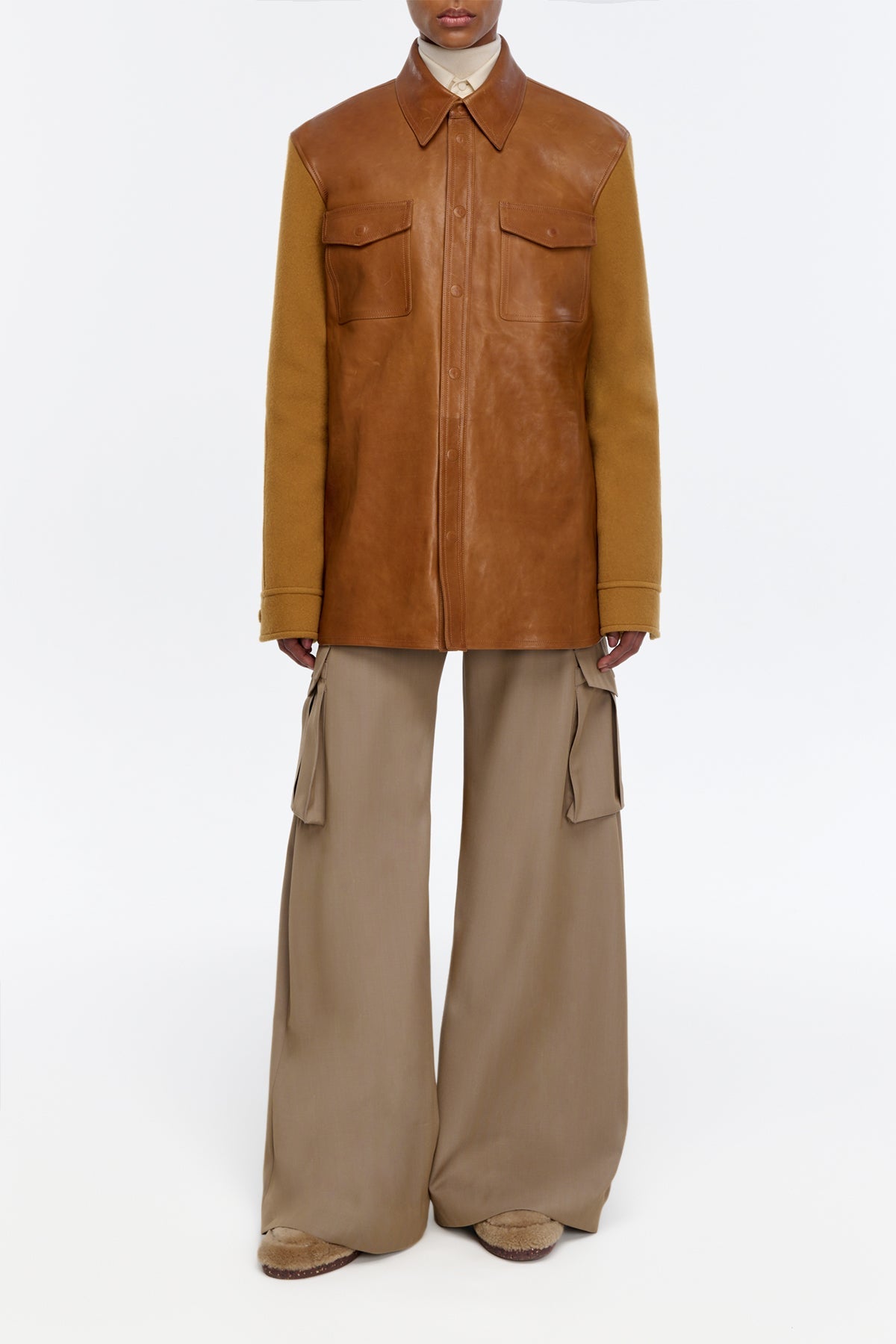 Lucas Overshirt en rouille goat daim