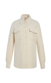 Ivory / Chemise John en cachemire et laine - Ivory
