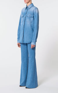 Cobalt / Chemise John en cuir - Cobalt