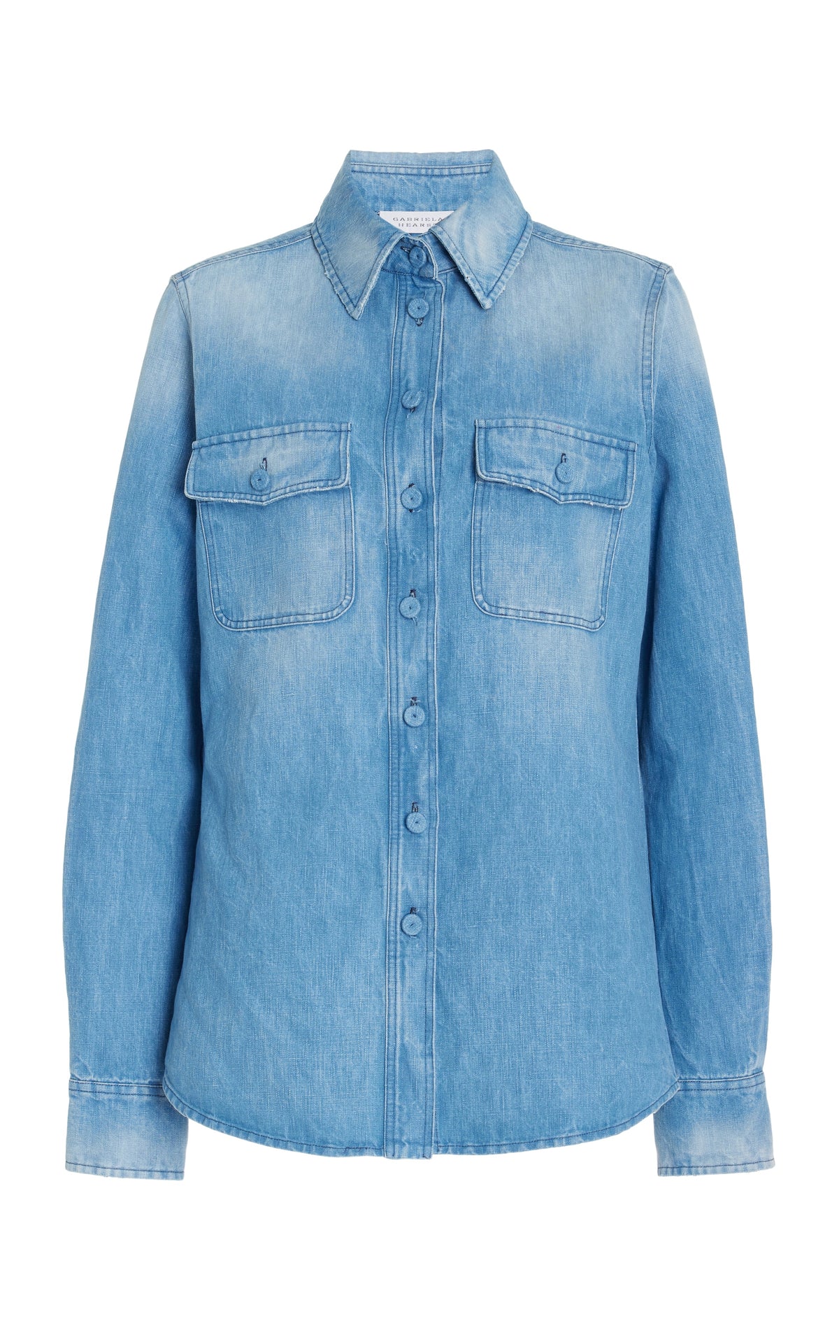 John Austin Shirt en cobalt goat daim