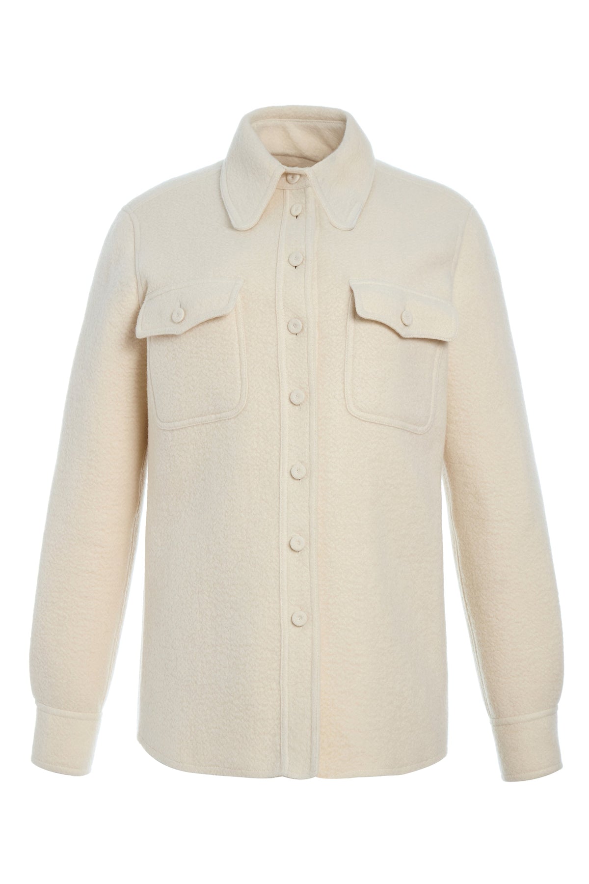 John Austin Shirt en anthracite eco cachemire bouclette