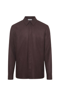 Burnt Sienna / Chemise Abbe en laine - Burnt Sienna