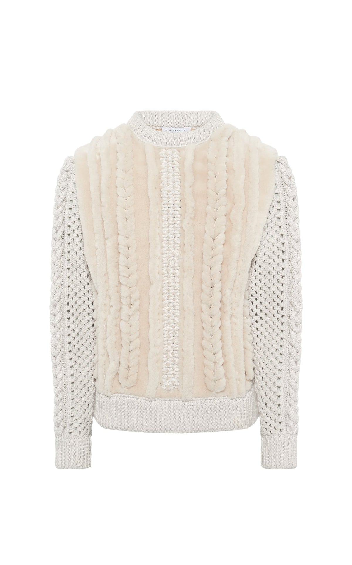 Ivory & Camel Multi / Top Talus en peau lainée - Ivory & Camel Multi