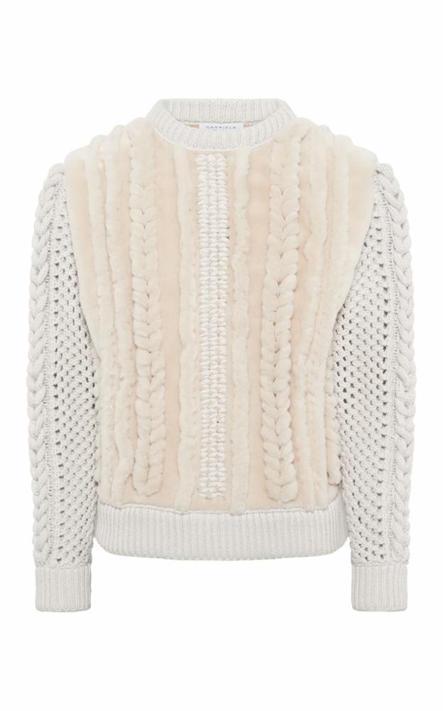 Ivory & Camel Multi / Top Talus en peau lainée - Ivory & Camel Multi
