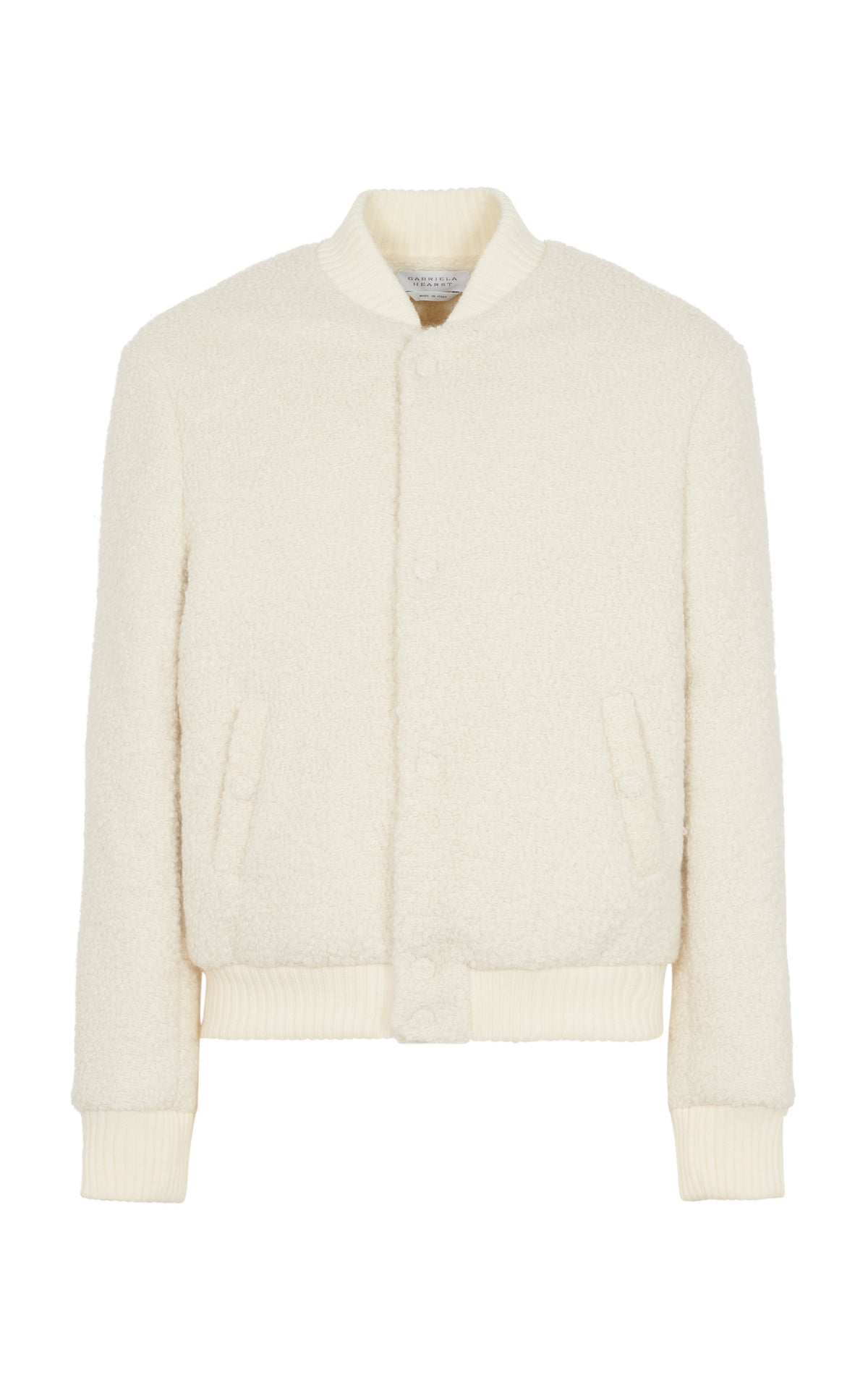 Ivory / Bomber Brandon cachemire et laine - Ivory
