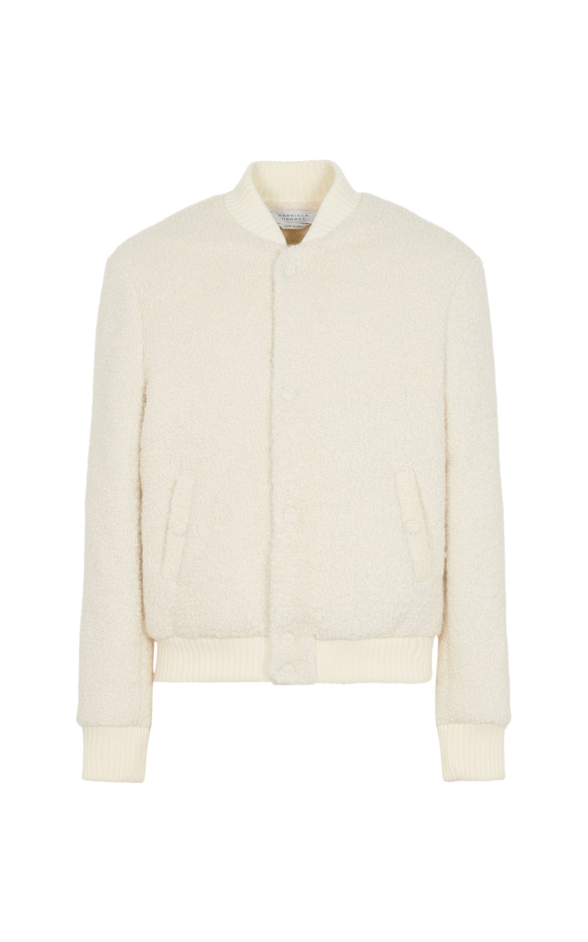Ivory / Bomber Brandon en cachemire et laine - Ivory