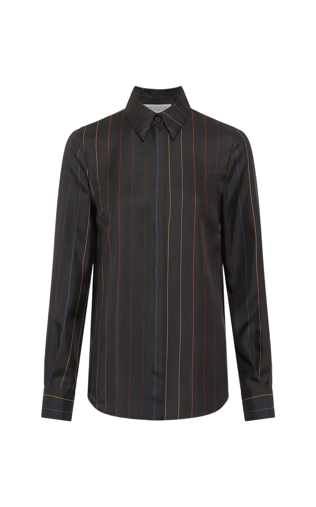Charcoal Multi / Blouse Henri en soie - Charcoal Multi